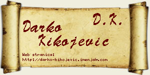 Darko Kikojević vizit kartica